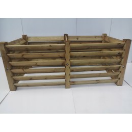 Dviejų kamerų medinis komposteris, 1600 litrų