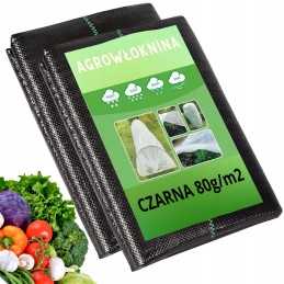 Juoda agrotekstilė 1,6x5m, svoris 80g/m2, nuo piktžolių agrotekstilė