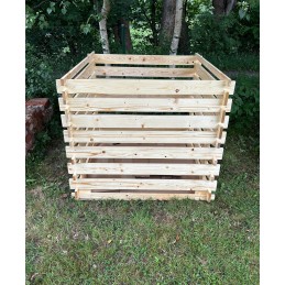 Sodo komposteris iš medžio, 1150 l, lininis lakas