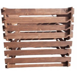 Medinis sodo komposteris 1370l, atidarytas, xxl, impregnuotas, spalvos