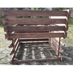 Medinis sodo komposteris 1370l, atidarytas, xxl, impregnuotas, spalvos