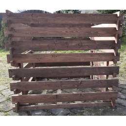 Medinis sodo komposteris 1370l, atidarytas, xxl, impregnuotas, spalvos
