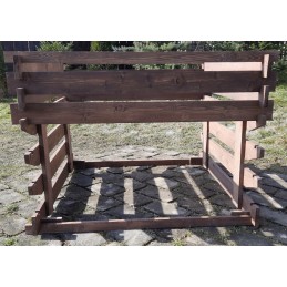 Medinis sodo komposteris 1370l, atidarytas, xxl, impregnuotas, spalvos