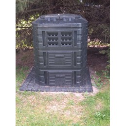 Modulinis sodo komposteris, juodas, ištisus metus, vienos kameros, didelis