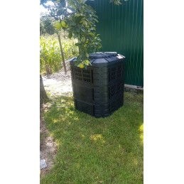 Modulinis sodo komposteris, juodas, ištisus metus, vienos kameros, didelis