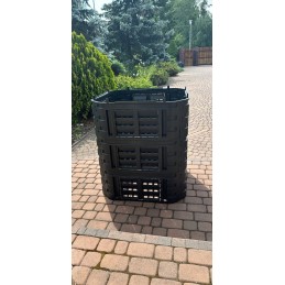 Modulinis sodo komposteris, juodas, ištisus metus, vienos kameros, didelis