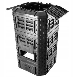Modulinis sodo komposteris, juodas, ištisus metus, vienos kameros, didelis