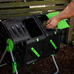 UPP būgninis komposteris 2x70l, 2 kameros