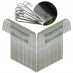 Smeigtukai, metalinis kaištis agrotekstilei ir tinklams tvirtinti, 15 cm, 100 vnt.