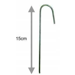 Smeigtukai, metalinis kaištis agrotekstilei ir tinklams tvirtinti, 15 cm, 100 vnt.