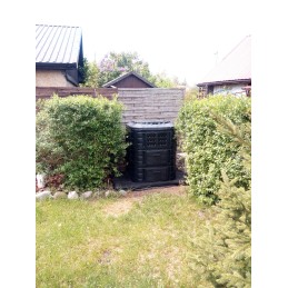 Modulinis sodo komposteris, juodas, ištisus metus, vienos kameros, didelis