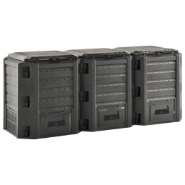 Sodo komposteris, juodas, 1200 l