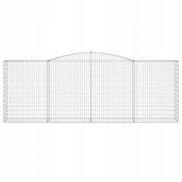 Arched gabion basket 400x50x140/160 cm, galvanized iron
