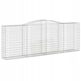Arched gabion basket 400x50x140/160 cm, galvanized iron