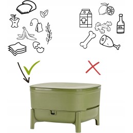 Komposteris namams, butui, virtuvei, balkonui, talpa: 30 litrų