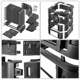 Modulinis sodo komposteris, juodas, ištisus metus, vienos kameros, didelis