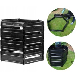 Atsparus šalčiui, ekologiškas komposteris, 1050 l, žolė, atliekos