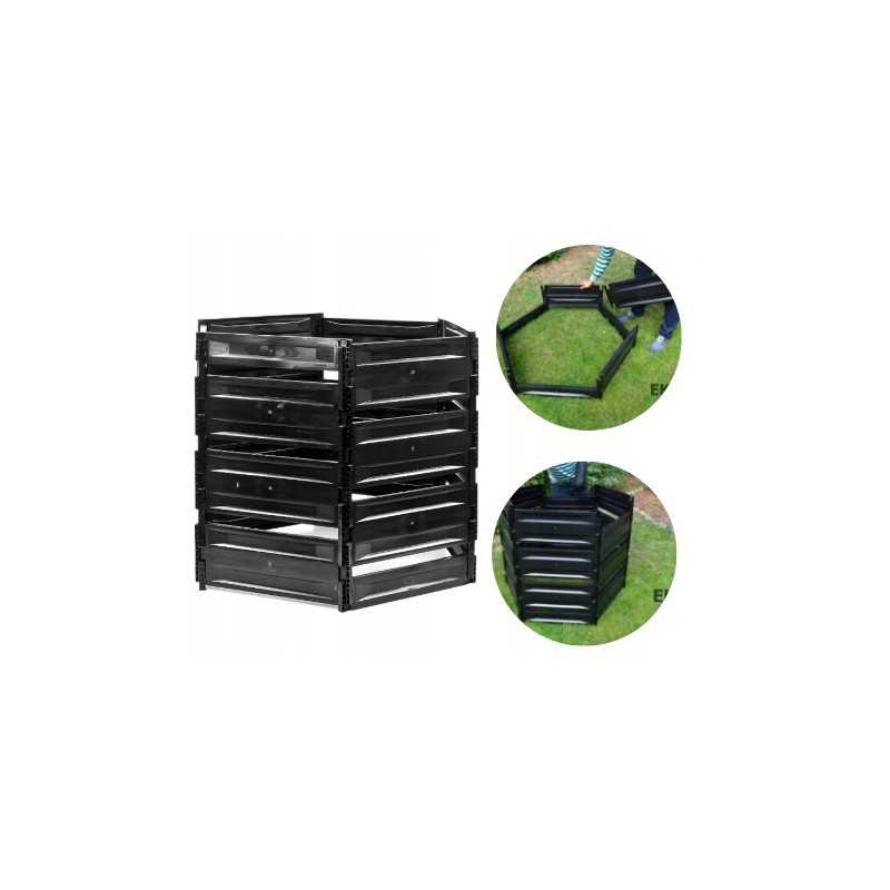 Atsparus šalčiui, ekologiškas komposteris, 1050 l, žolė, atliekos