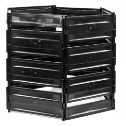 Atsparus šalčiui, ekologiškas komposteris, 1050 l, žolė, atliekos