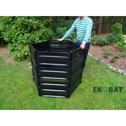 Atsparus šalčiui, ekologiškas komposteris, 1050 l, žolė, atliekos