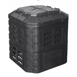 Plastikinis sodo komposteris 600 l, juodas