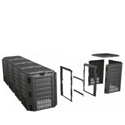 Prosperplast komposteris 1600l juodas 261x83x72cm