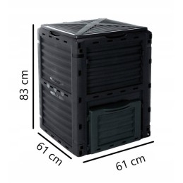 Didelis, tvirtas sodo komposteris 300 litrų komposto