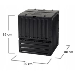 Eco-king sodo komposteris 600l, juodas, didelis, ilgaamžis