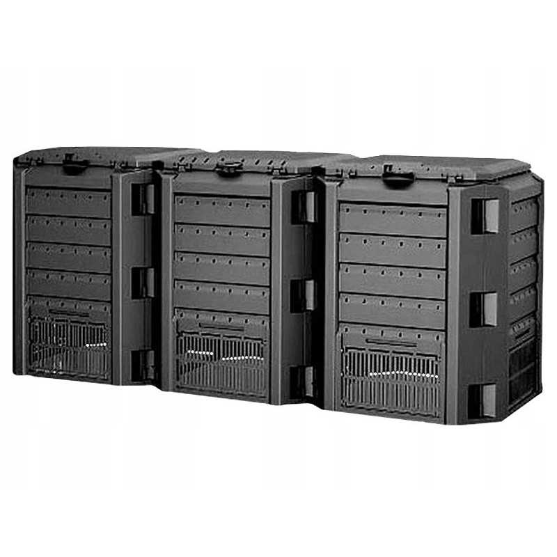 Trijų kamerų sodo komposteris, 1200 l