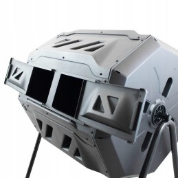 Būgninis komposteris sodui, dviejų dubenių, 160l, besisukantis bituxx