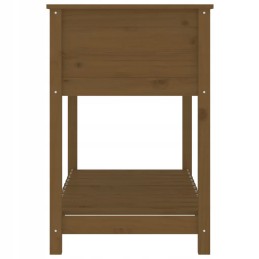 Vidaxl lillepott riiuliga, meepruun, 111,5x54x81 cm, männipuit