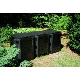 Modulis compogreen 1200 l juodas komposteris