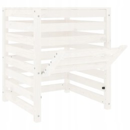 Baltas komposteris 63 5x63 5x77 5 cm medžio masyvo