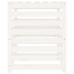 Baltas komposteris 63 5x63 5x77 5 cm medžio masyvo