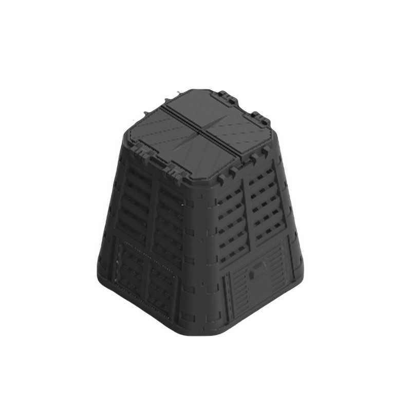 Plastikinis sodo komposteris, juodas, 480 l