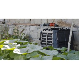 Plastikinis sodo komposteris, juodas, 480 l