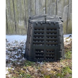 Plastikinis sodo komposteris, juodas, 480 l