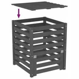 Pilkas komposteris 63 5x63 5x77 5 cm medžio masyvo