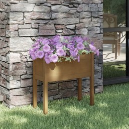 Honey brown garden pot 70x31x70 cm pine wood