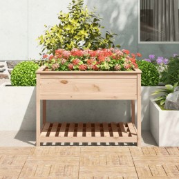 Flowerpot with shelf 1115x1115x81cm pine wood