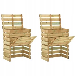 Vidaxl lentjuosčių komposteriai 2 vnt 80x50x100cm impregnuota pušis 307