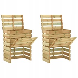 Vidaxl lentjuosčių komposteriai 2 vnt 80x50x100cm impregnuota pušis 307