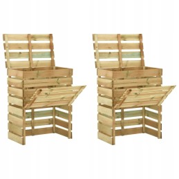 Vidaxl lentjuosčių komposteriai 2 vnt 80x50x100cm impregnuota pušis