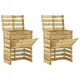 Komposteriai iš lentjuosčių, 2 vnt 80x50x100cm impregnuotos pušies