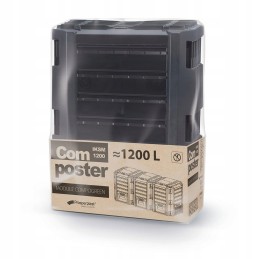 Sodo komposteris ecobat segmentuotas modulis compogreen 1200l juodas