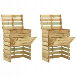 Komposteriai iš lentjuosčių, 2 vnt., 80x50x100cm, impregnuota pušis