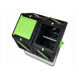 Dvigubas 2x70l sodo taškinis rotacinis komposteris