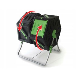 Dvigubas 2x70l sodo taškinis rotacinis komposteris