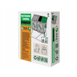 Dvigubas 2x70l sodo taškinis rotacinis komposteris