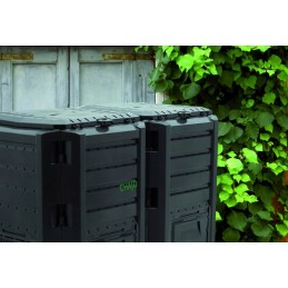 Dviejų kamerų moduliniai komposteriai, 800l, juoda, nemokama el.knyga